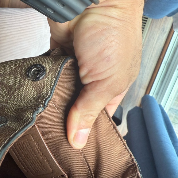 Coach Olive and Black Canvas Sling Bag - Picture 7 of 8